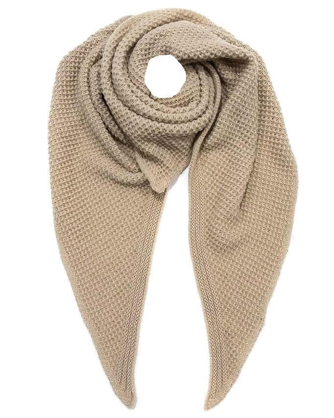 Beige halstørklæde trekantet